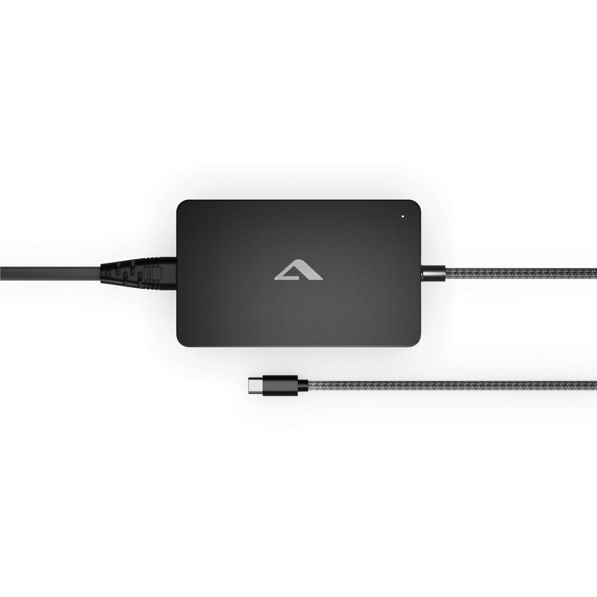 ALOGIC Rapid Power 100W Inline GaN Charger with Fixed USB-C Cable (Black)