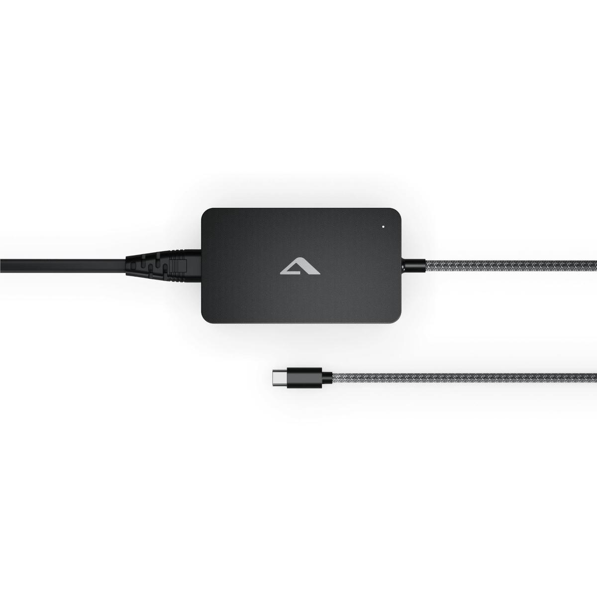 ALOGIC Rapid Power 65W Inline GaN Charger with Fixed USB-C Cable (Black)