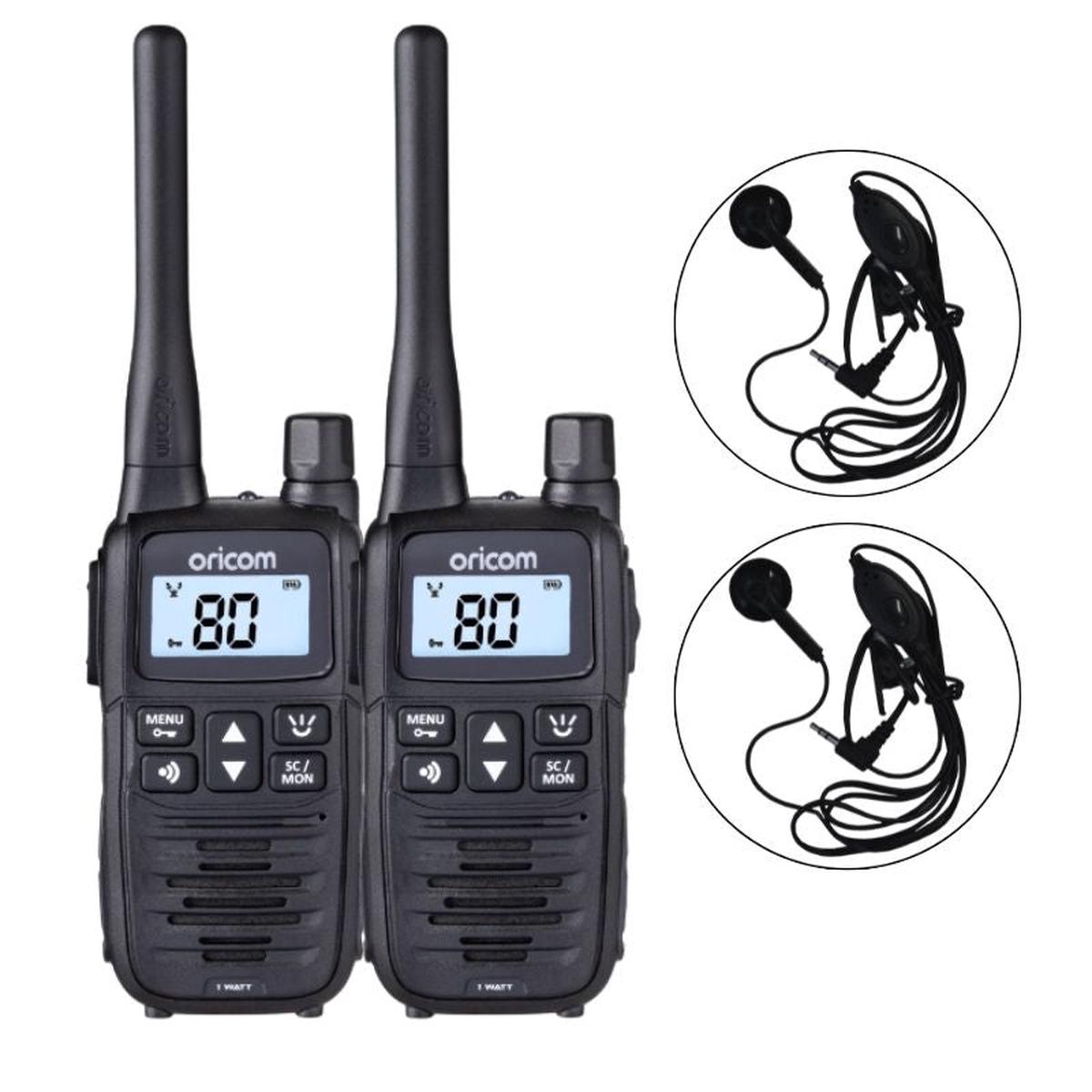Oricom UHF1400 1W Handheld UHF CB Radio Twin Pack