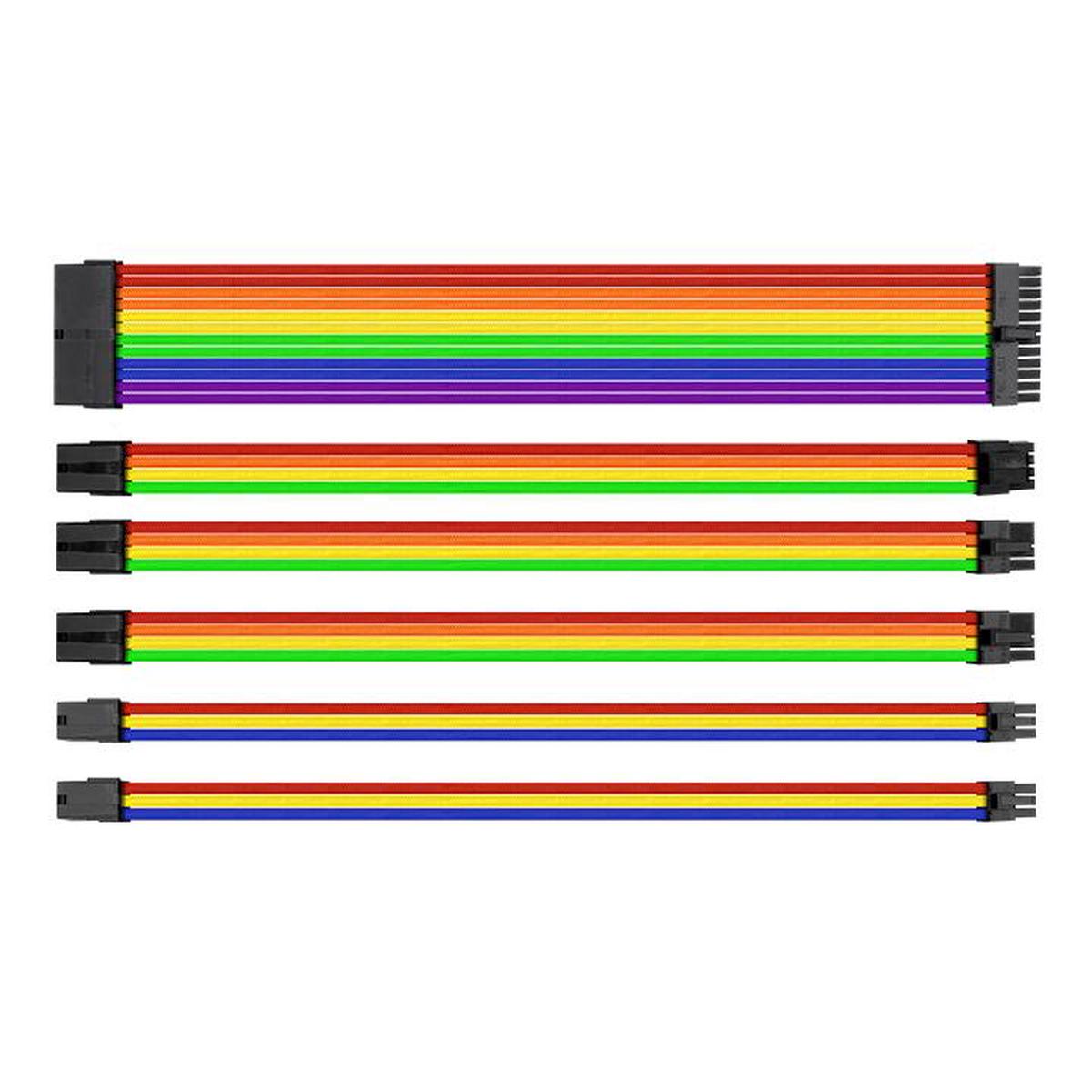 Thermaltake AC-049-CNONAN-A1 TTMod Sleeved Extension Cable Kit (Rainbow)