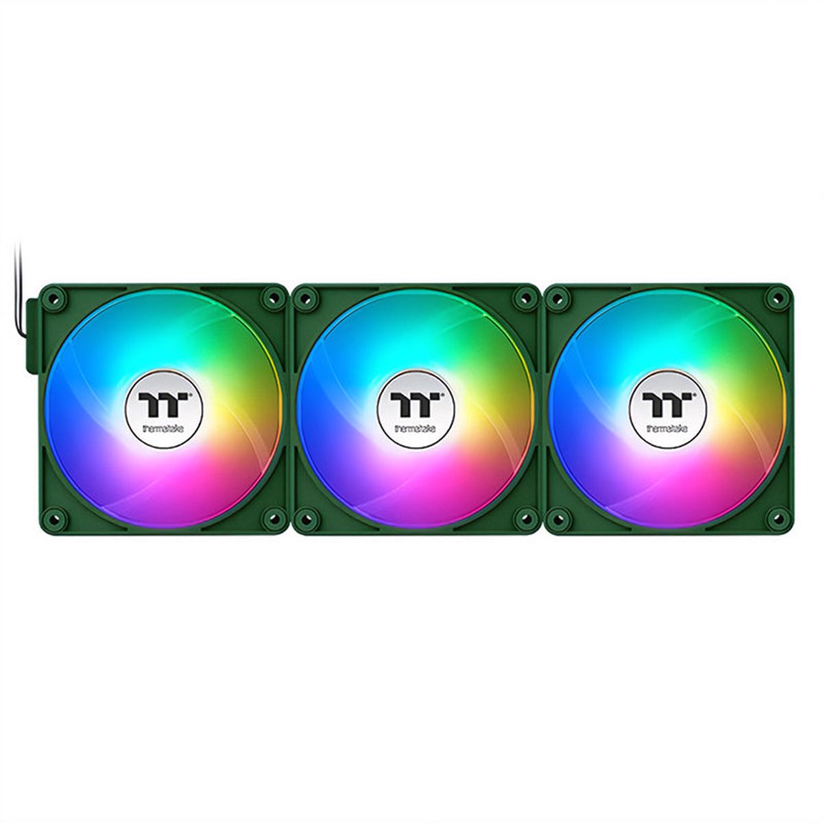 Thermaltake CT120 EX Reverse Blades 120mm ARGB Racing Green PWM Fan [3 Pack]