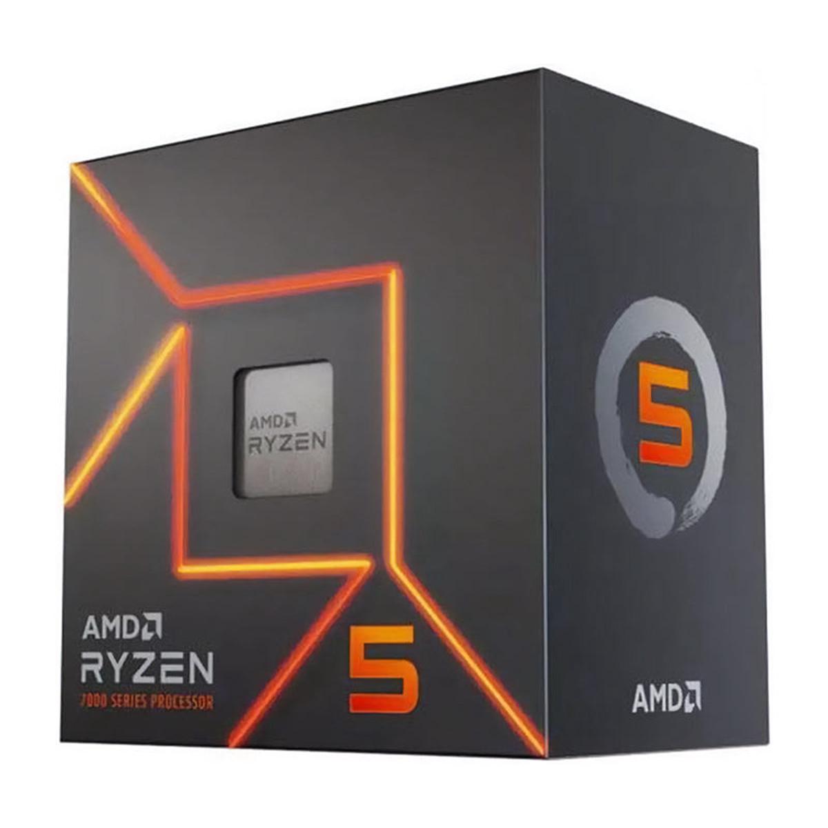 AMD Ryzen 5 7500F 6-Core AM5 5.0GHz with Wraith Stealth Cooler CPU Processor (100-100000597BOX)