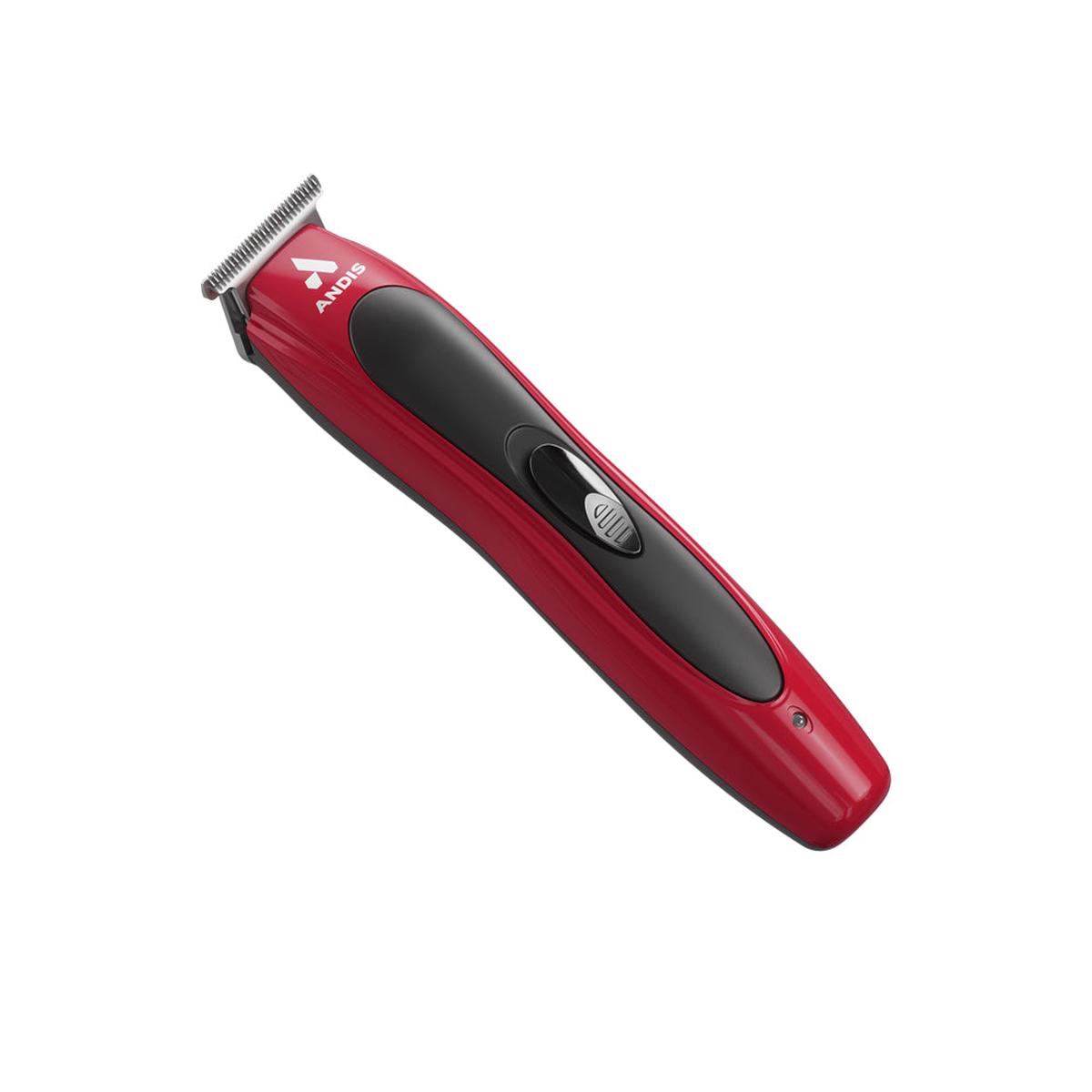Andis BTF3 Red Versa Trimmer Stainless Steel T-Blade Hair Clipper with Comb Set