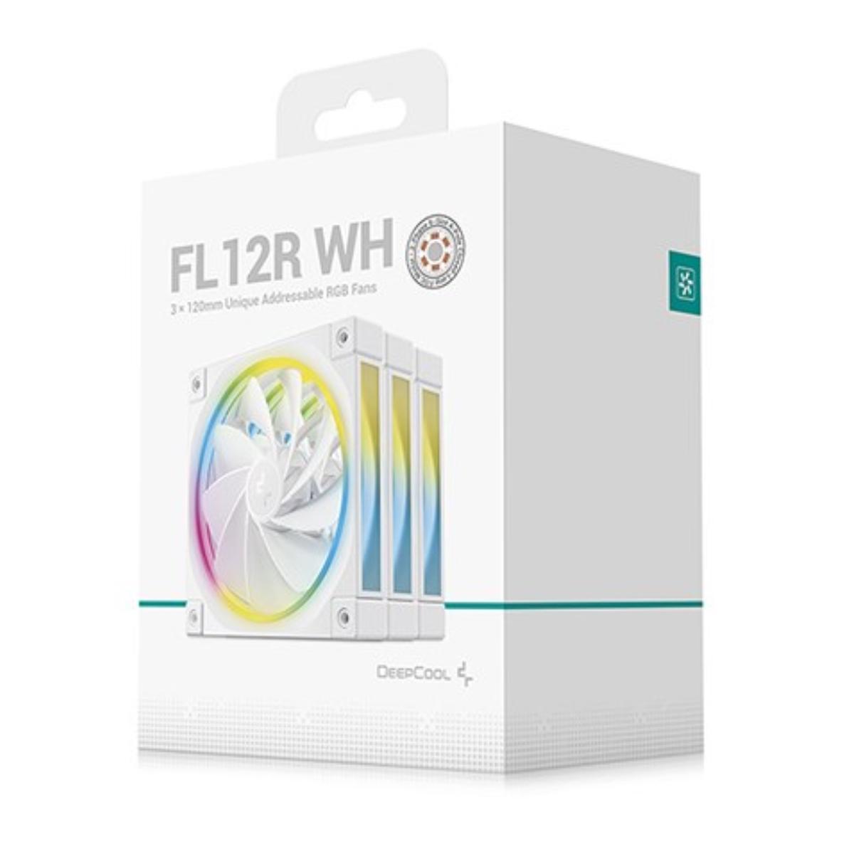 DeepCool Fans FL12R RGB Triple Pack 120mm White