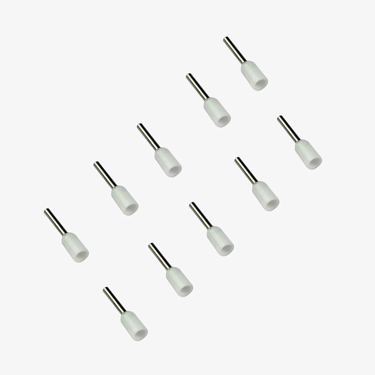 0.5 sqmm Insulated Terminal Ferrule End Lug (Pack of 10) Crimp Wire Lugs/End Sealing Lugs/Crimp Connectors/Tubular Lugs