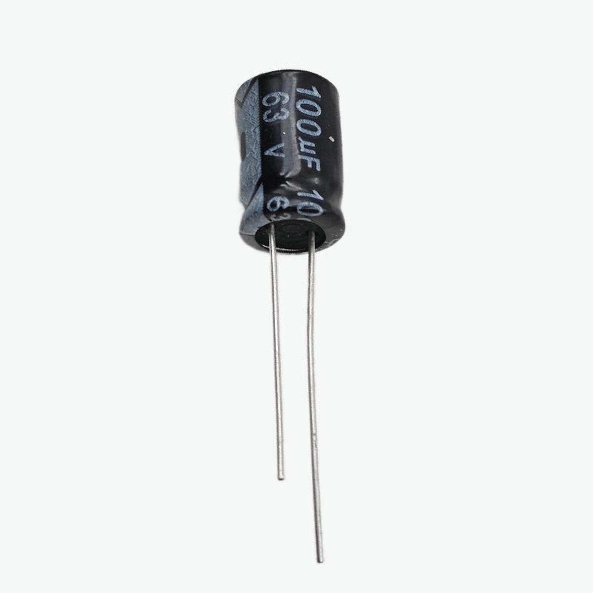 100uF 63V Radial Electrolytic Capacitor - Through Hole Package