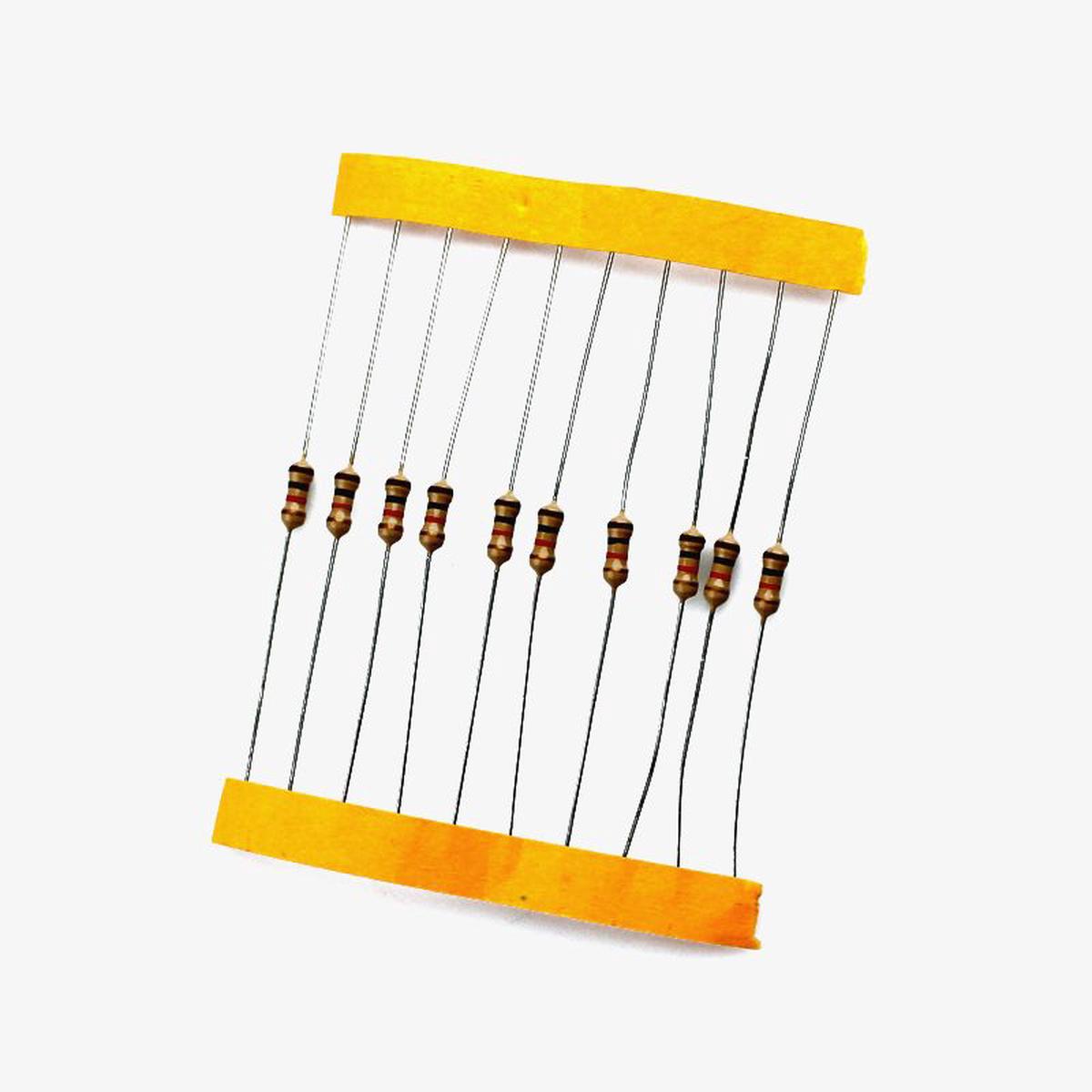 1K ohm, 1/4 Watt Resistor with 5% tolerance (Pack of 10)