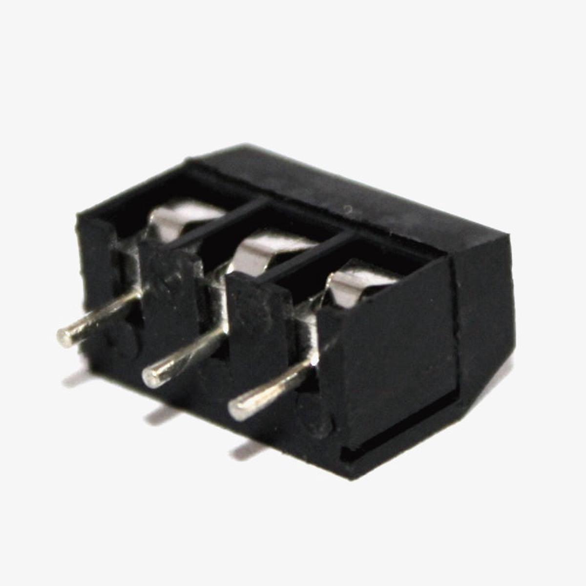 3 Pin PCB Mount Terminal Block (Screw type) - 5mm Pitch (Black)