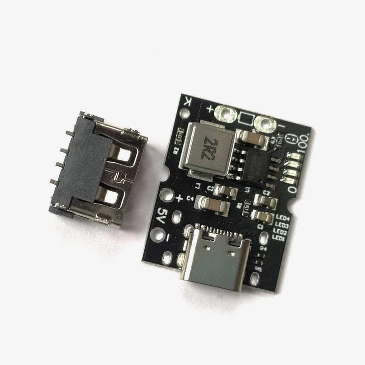 USB Type-C 5V 2A Step-Up Boost Converter for Charging and Discharging