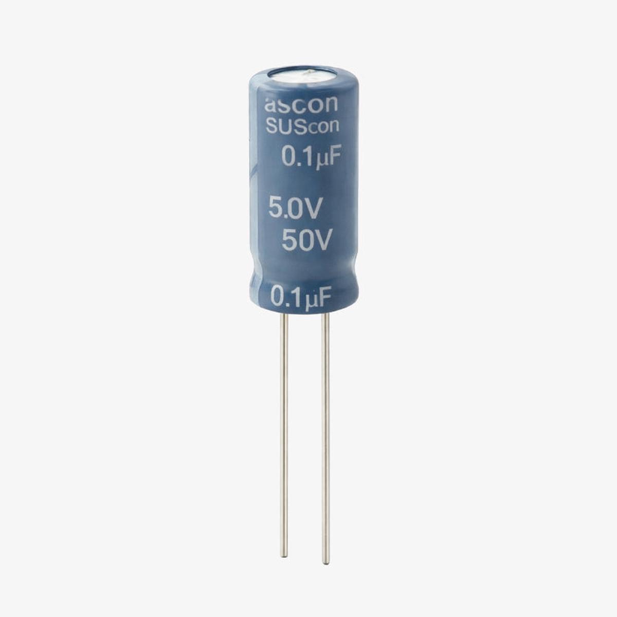 0.1uF 50V Aluminum Radial Electrolytic Capacitor - Through Hole Package