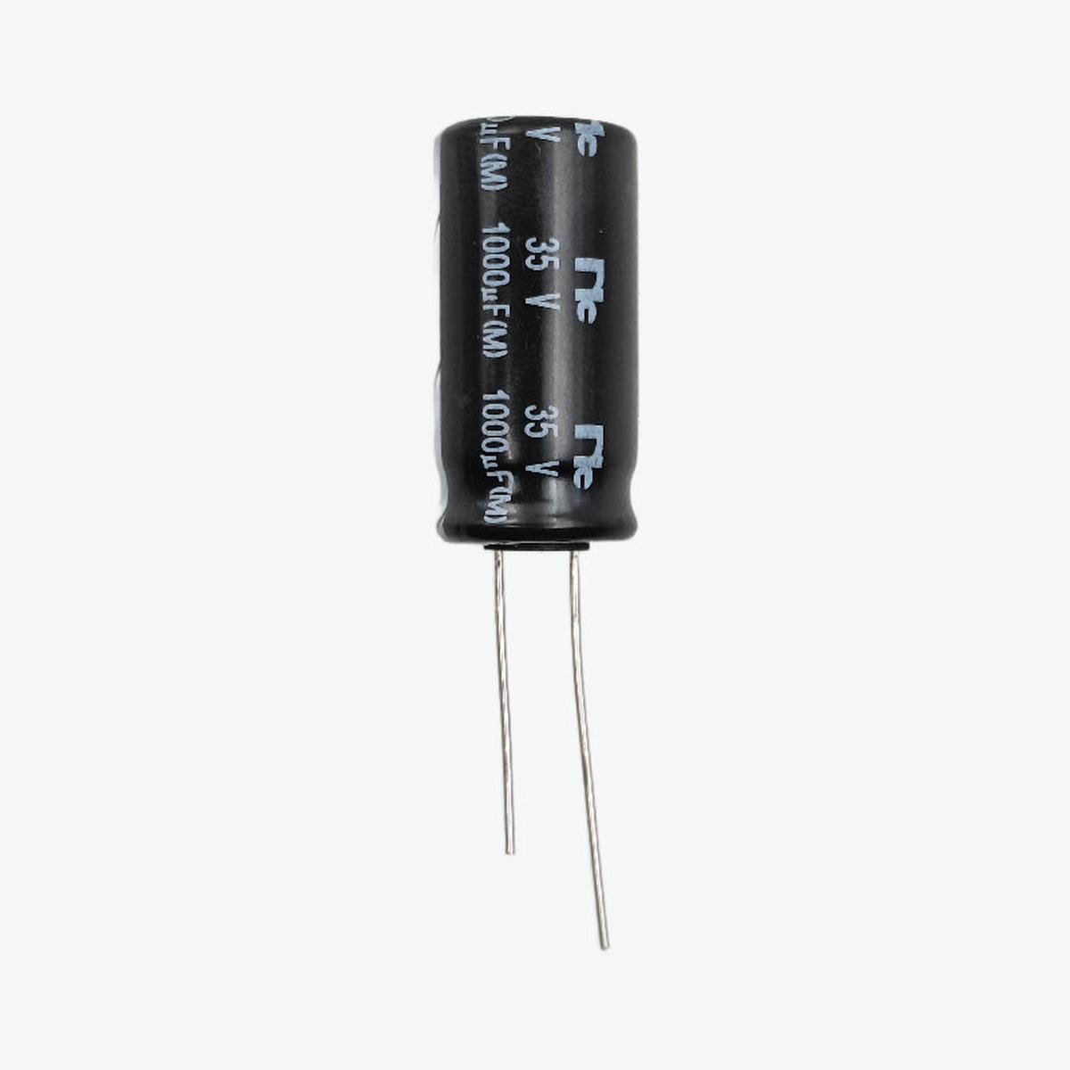 1000uF 35V Radial Electrolytic Capacitor - Through Hole Package