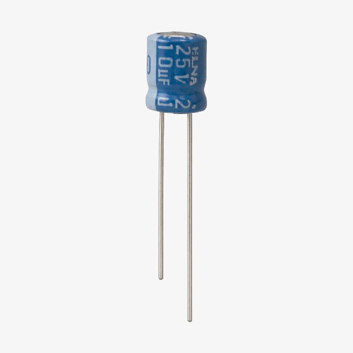 10uF 25V Aluminum Radial Electrolytic Capacitor - Through Hole Package