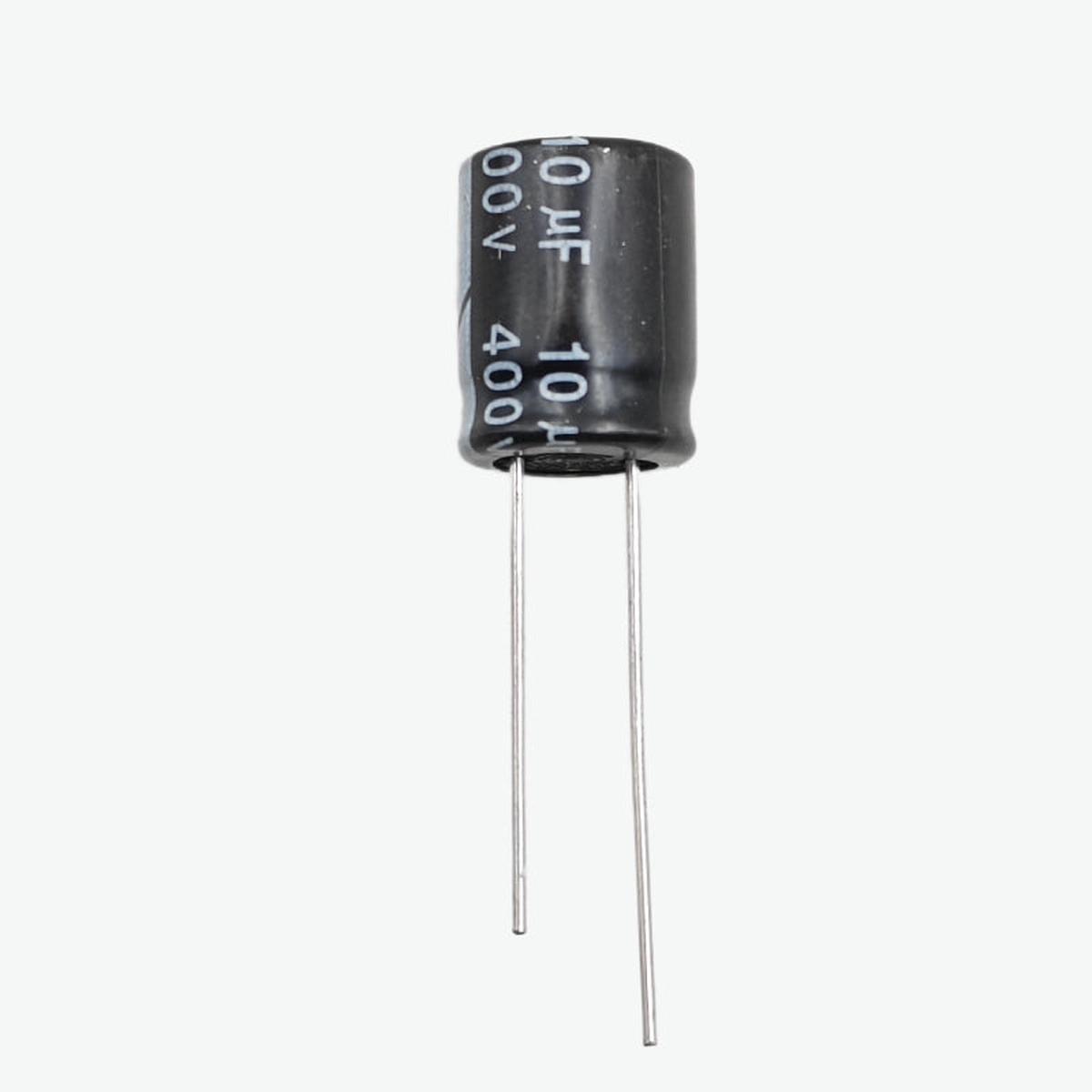 10uF 400V Radial Electrolytic Capacitor - Through Hole Package