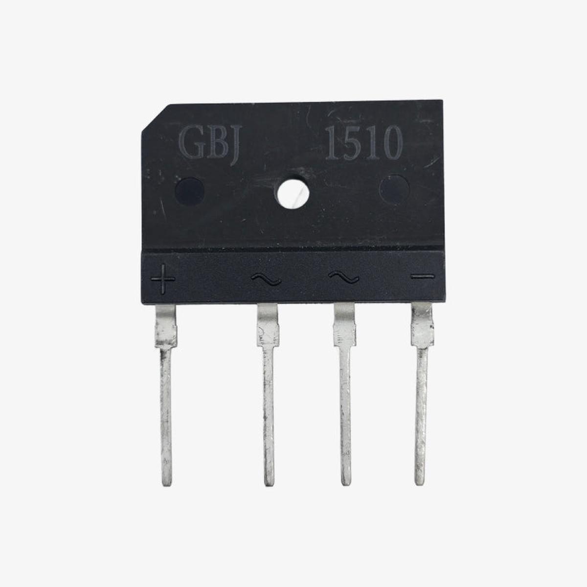 GBJ1510 15A 1000V Single Phase Bridge Rectifier Module - Inline 4-Pin Package