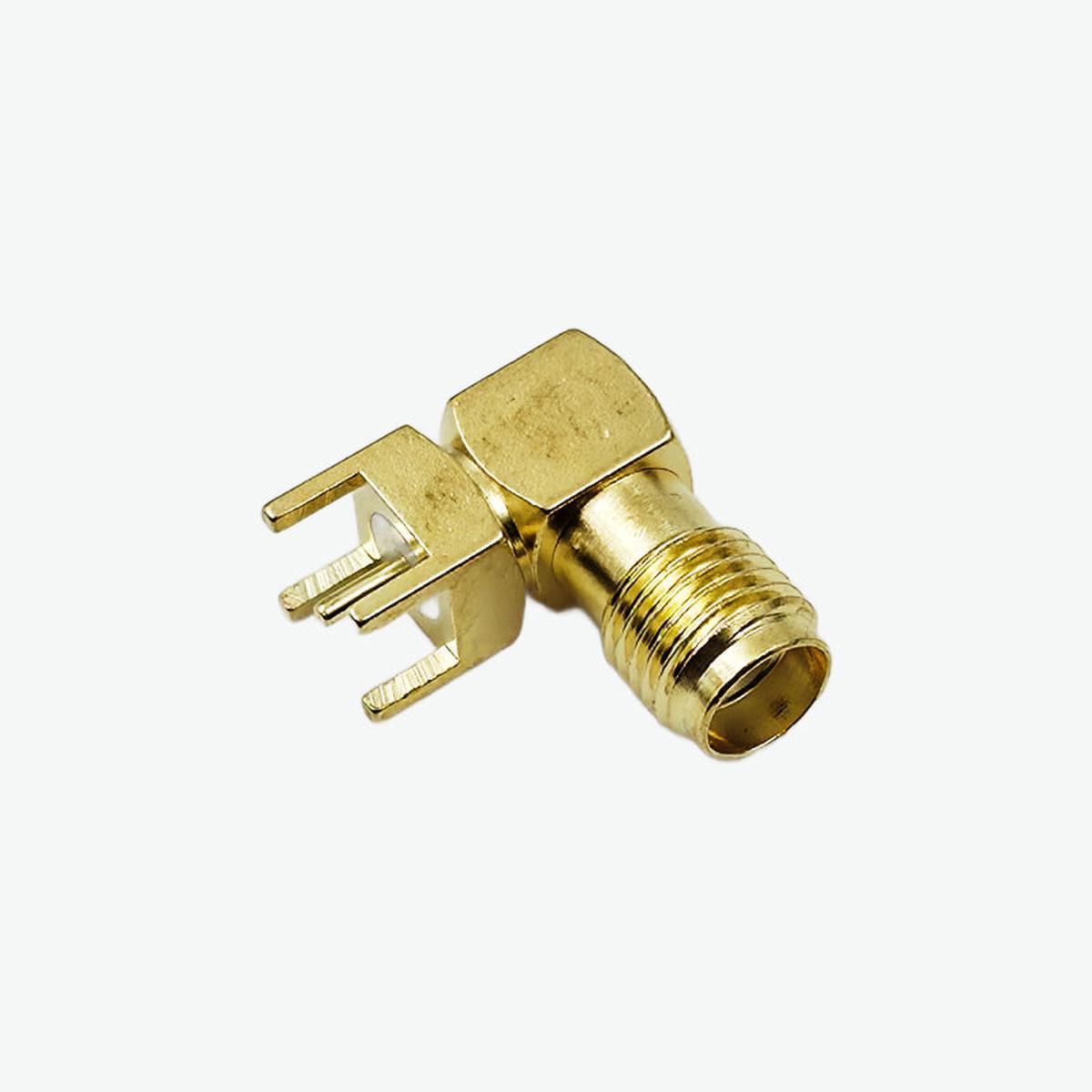 RF 6GHz Female SMA-K Bended Q4 DIP Connector for Antenna