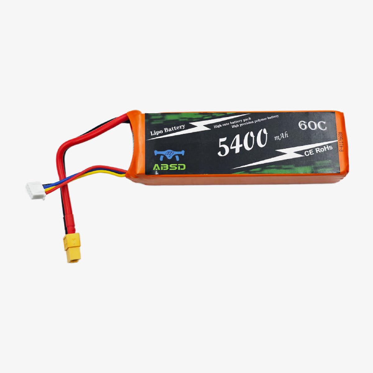 11.1V 5400mAh 3S 60C Lithium-Polymer Rechargeable Battery