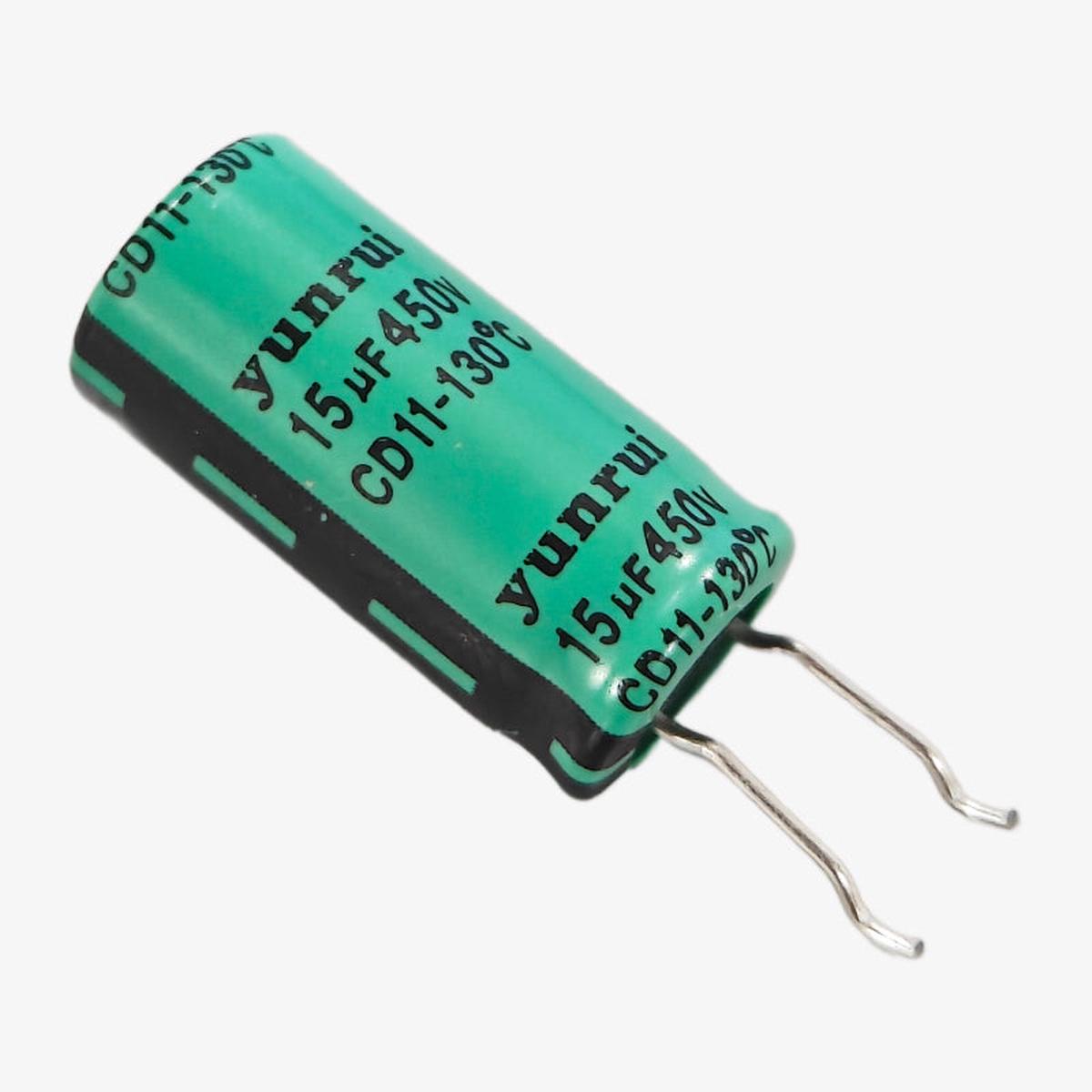 15uF 450V Radial Electrolytic Capacitor - Through Hole Package