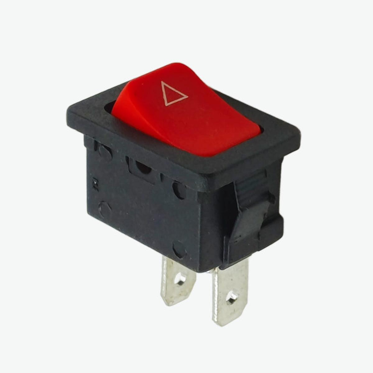 2 Pin SPST ON-OFF Mini Rocker Switch - 2A 250V with Arrow Indicator