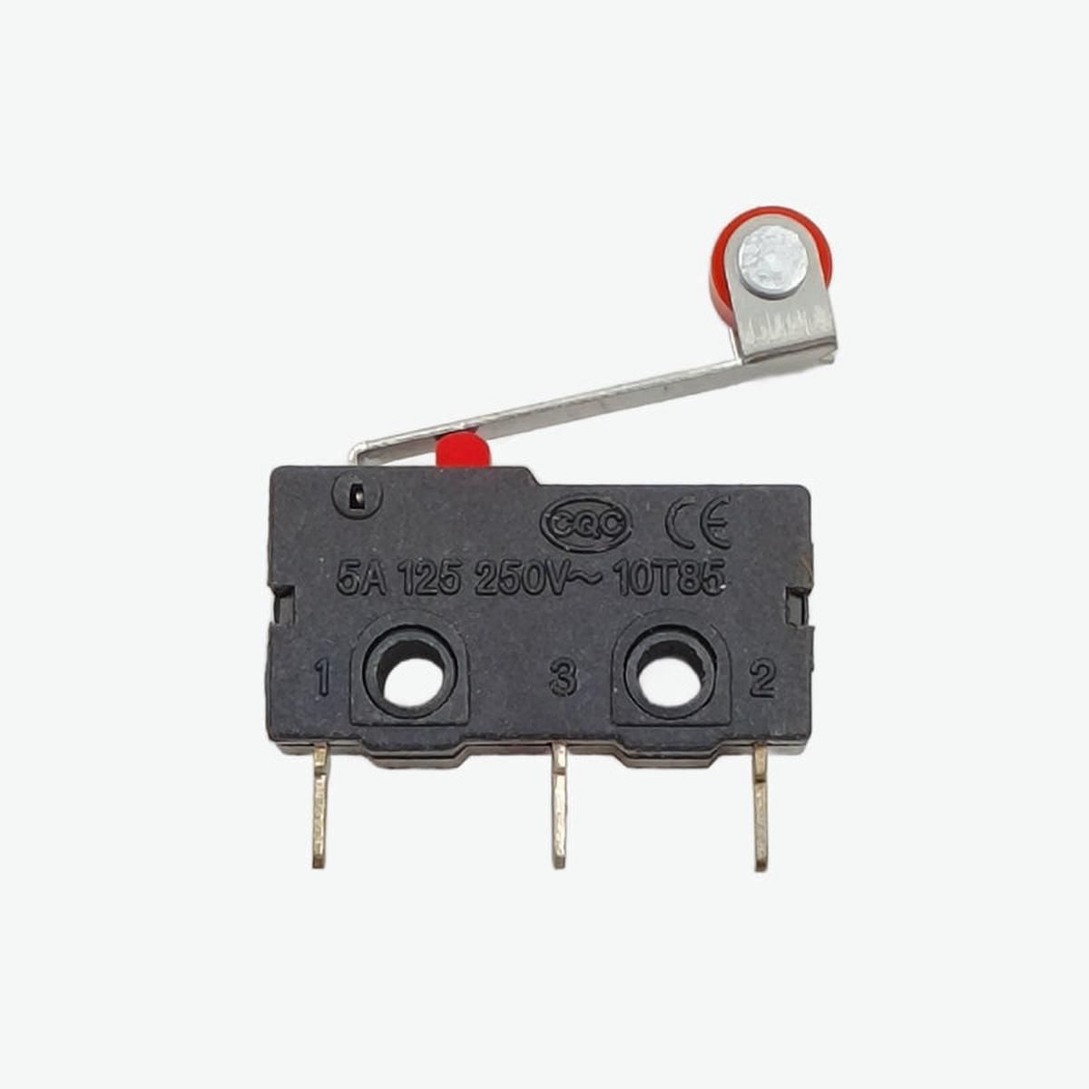 3 Pin Momentary Roller Lever Arm Micro Limit Switch AC 250V 5A SPDT (1NO + 1NC)