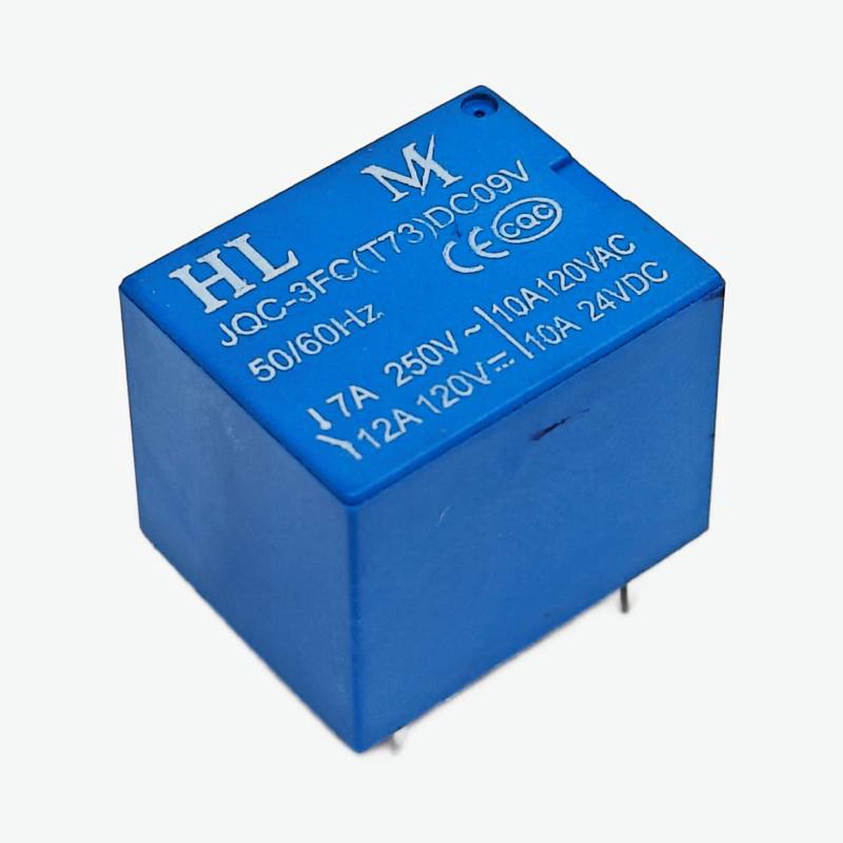 9V DC SPDT 10A Power Relay  5 Pin PCB Mount