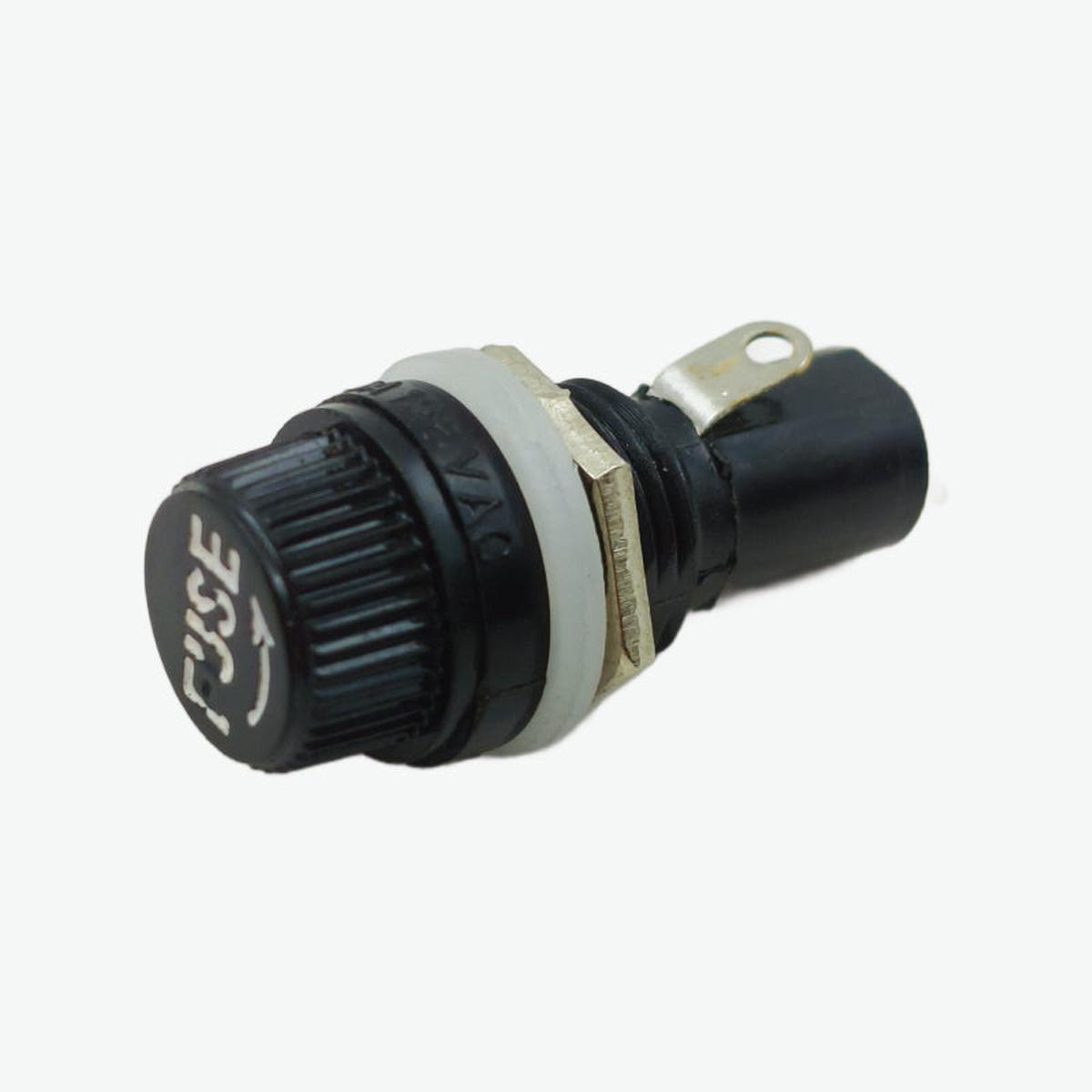 Screw-In Panel Mount Fuse Holder (5x20mm) - 10A 250V AC