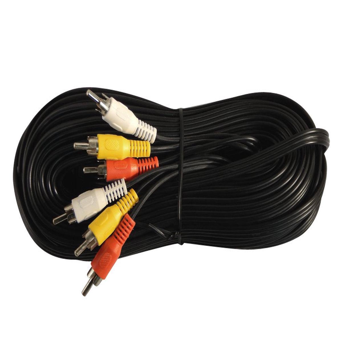 50ft RCA Audio/Video Cable - Triple Male Connections
