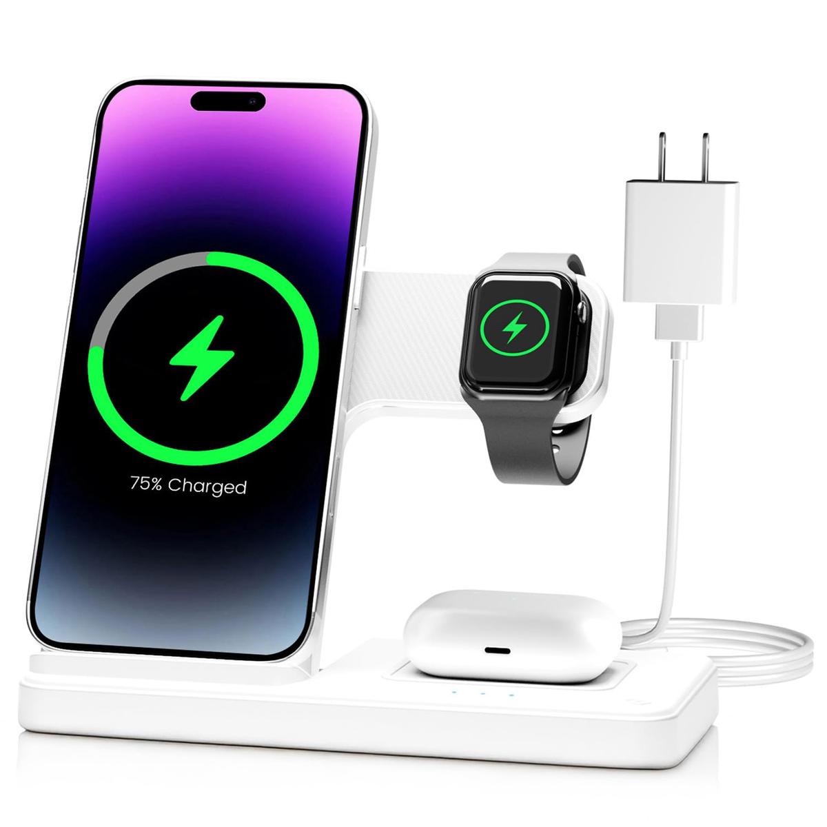 3-in-1 Charger Stand for iPhone, Watch, Airpods
