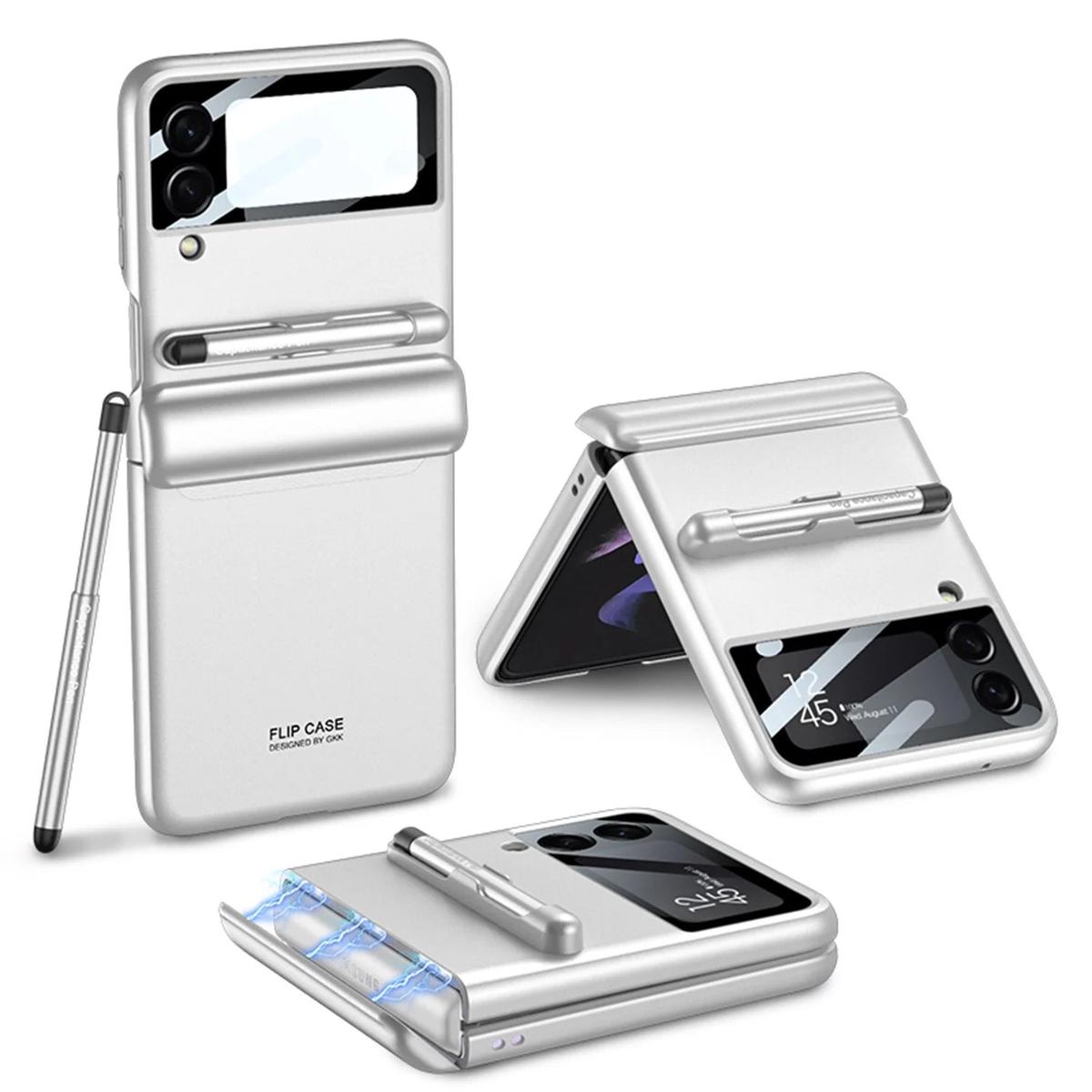Z Flip 4 S Pen Full Mag Case + Camera Protector White