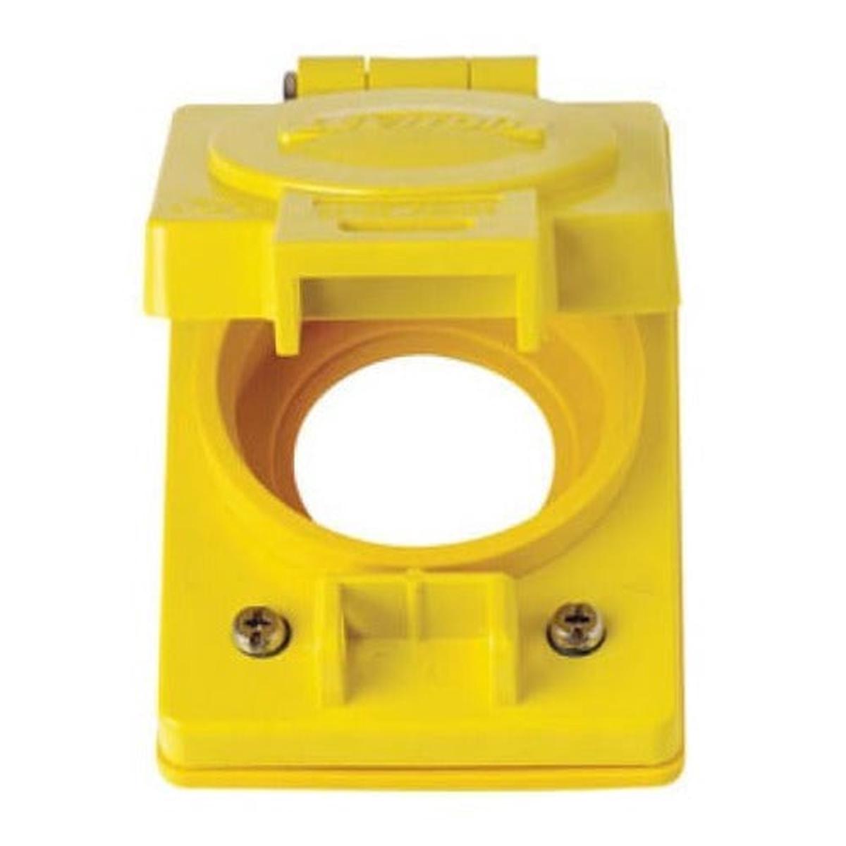 60W05 Leviton, 1  Gang, Water-Resistant, Locking Receptacle  Yellow