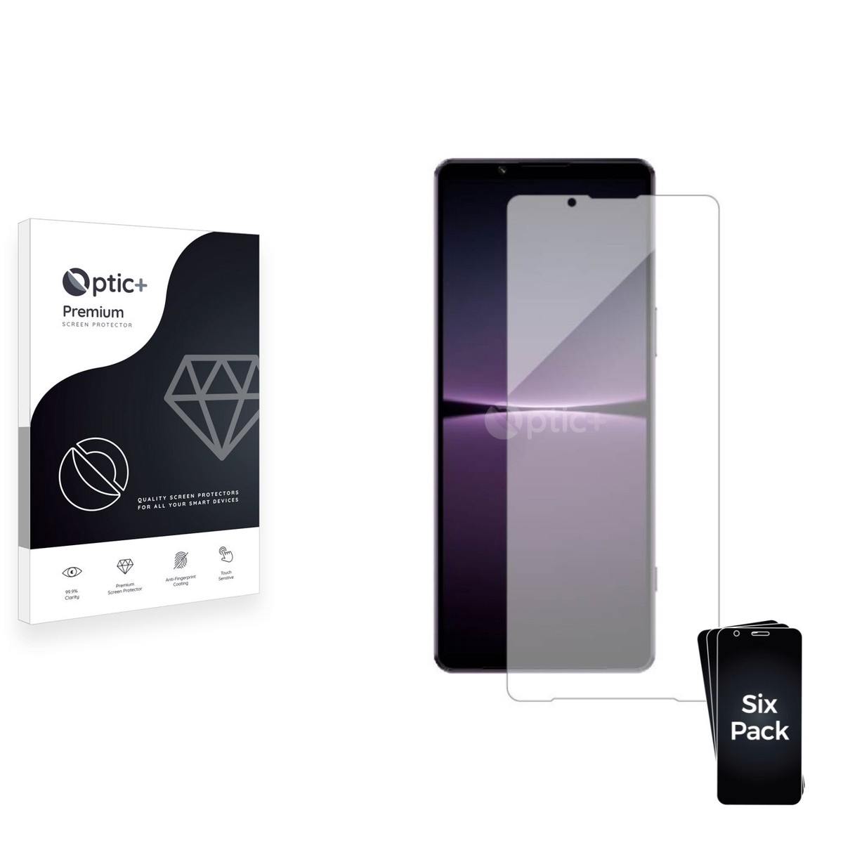 6pk Optic Premium Film Screen Protectors for Sony Xperia 1 IV