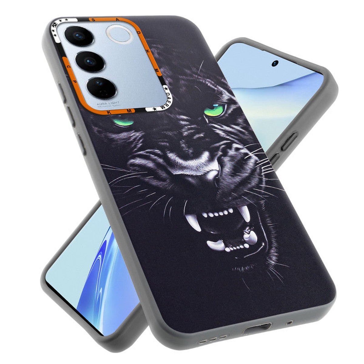 Dark Elegant Wild Creatures Printed Back Cases For Vivo V27 Pro 5G