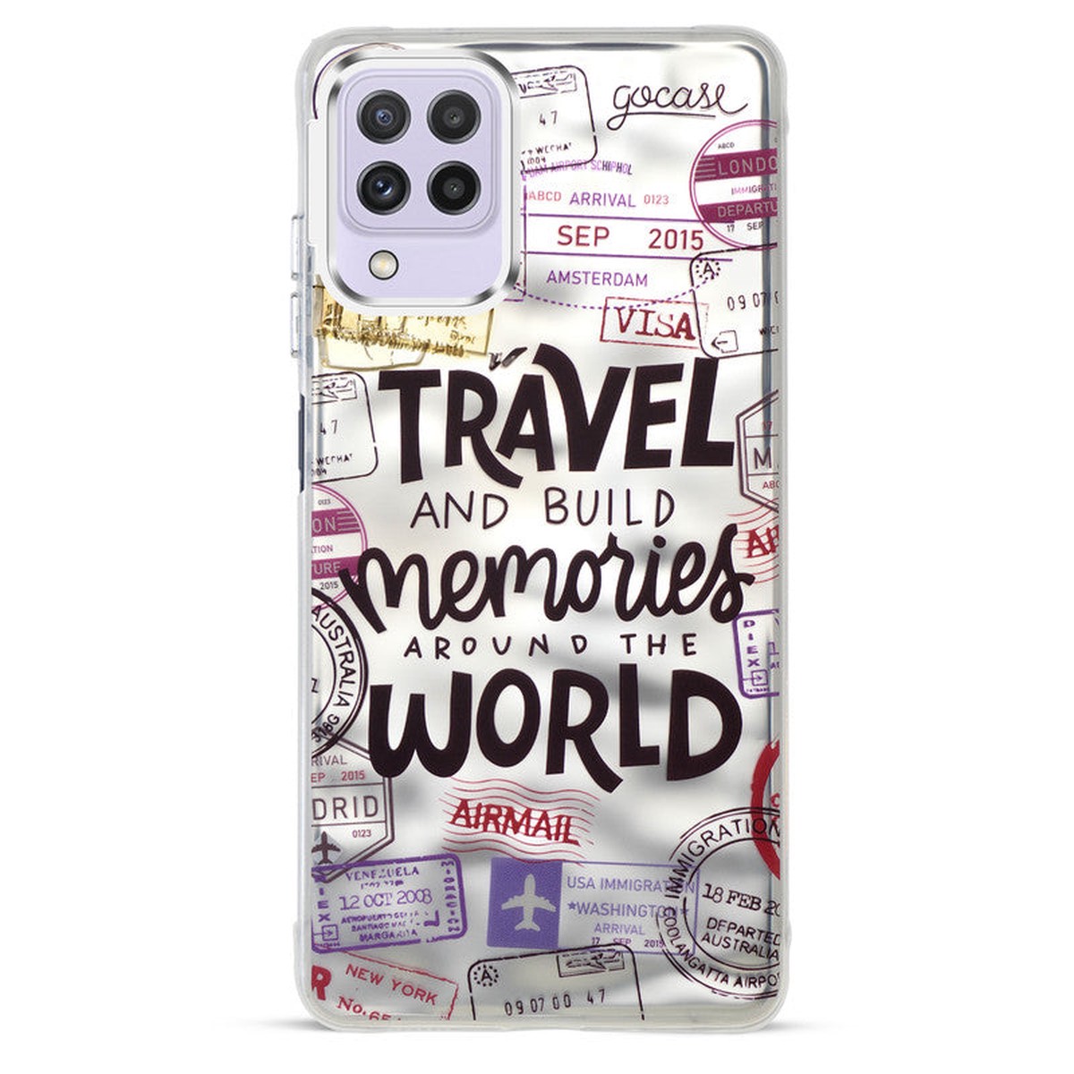 Wrinkle Artistic Wave Printed Phone Case For Samsung A22 4G