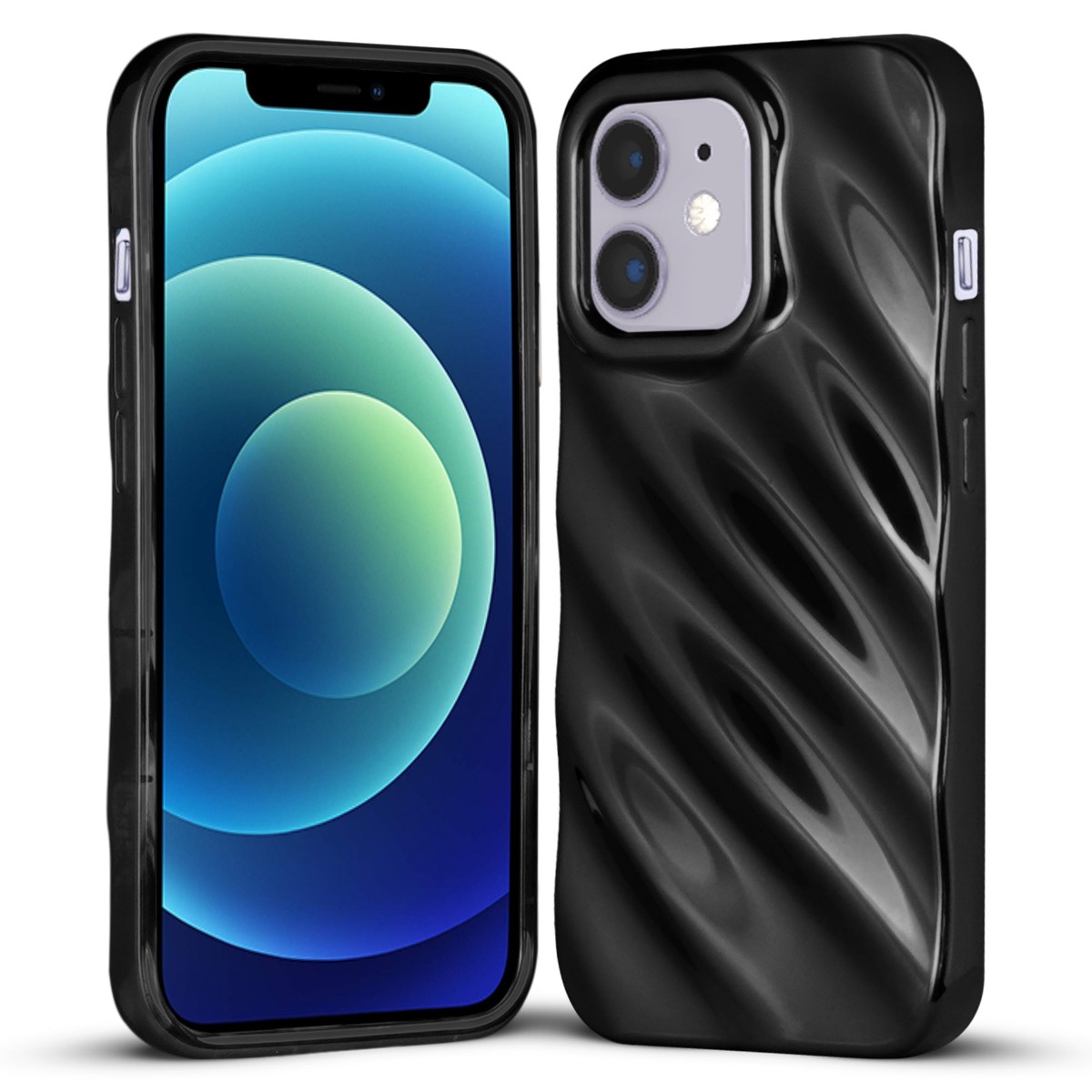 Wave Shiny Back Case for Apple iPhone 12