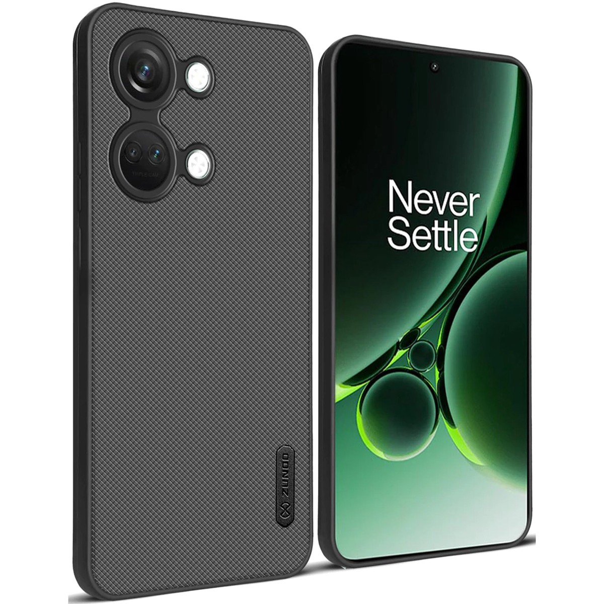 ZUNDO Dotted Silicon Back Case Cover for OnePlus Nord 3 5G Camera Bumper Protection Back Cover Matte Black