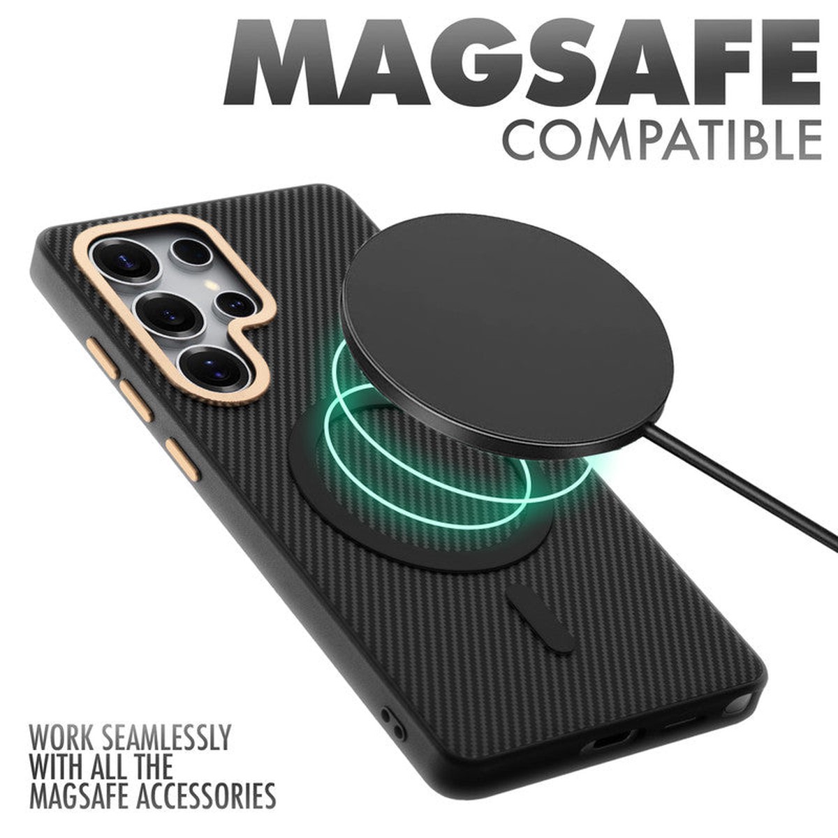 Wireless Charging Support Ready Checks Printed Back Case For Samsung S24 Ultra 5G with Enhanced Grip