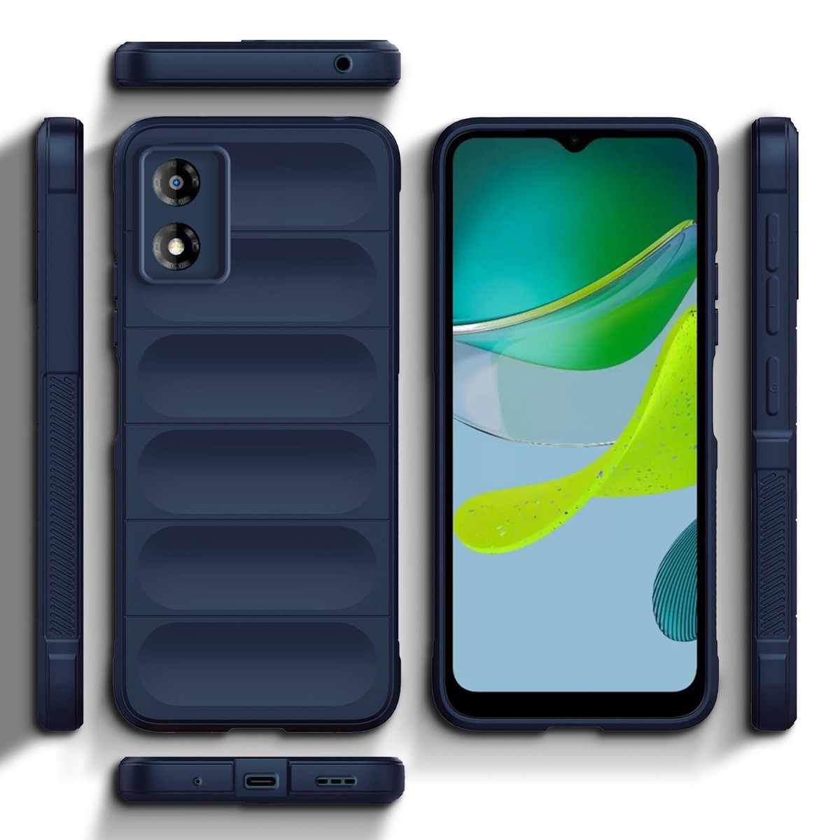 Soft Silicone Comfort Grip Back Cover Case For Motorola Moto E13