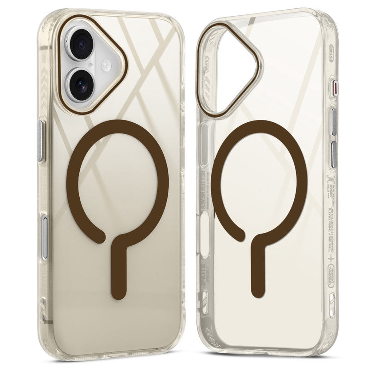 360 Airbag Protection Jelly Transparent Wireless Charging Support Compatible Back Case For Apple iPhone 16 Plus with Metal Finish Buttons