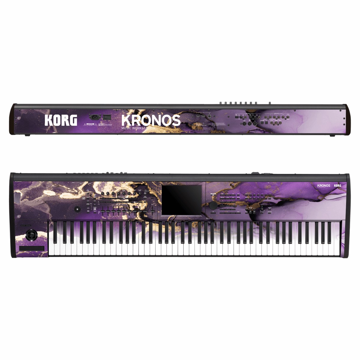 KORG Kronos 2 Music Workstation (88 keys) SIGNATURE AGATE GEODE Purple-Gold Skin