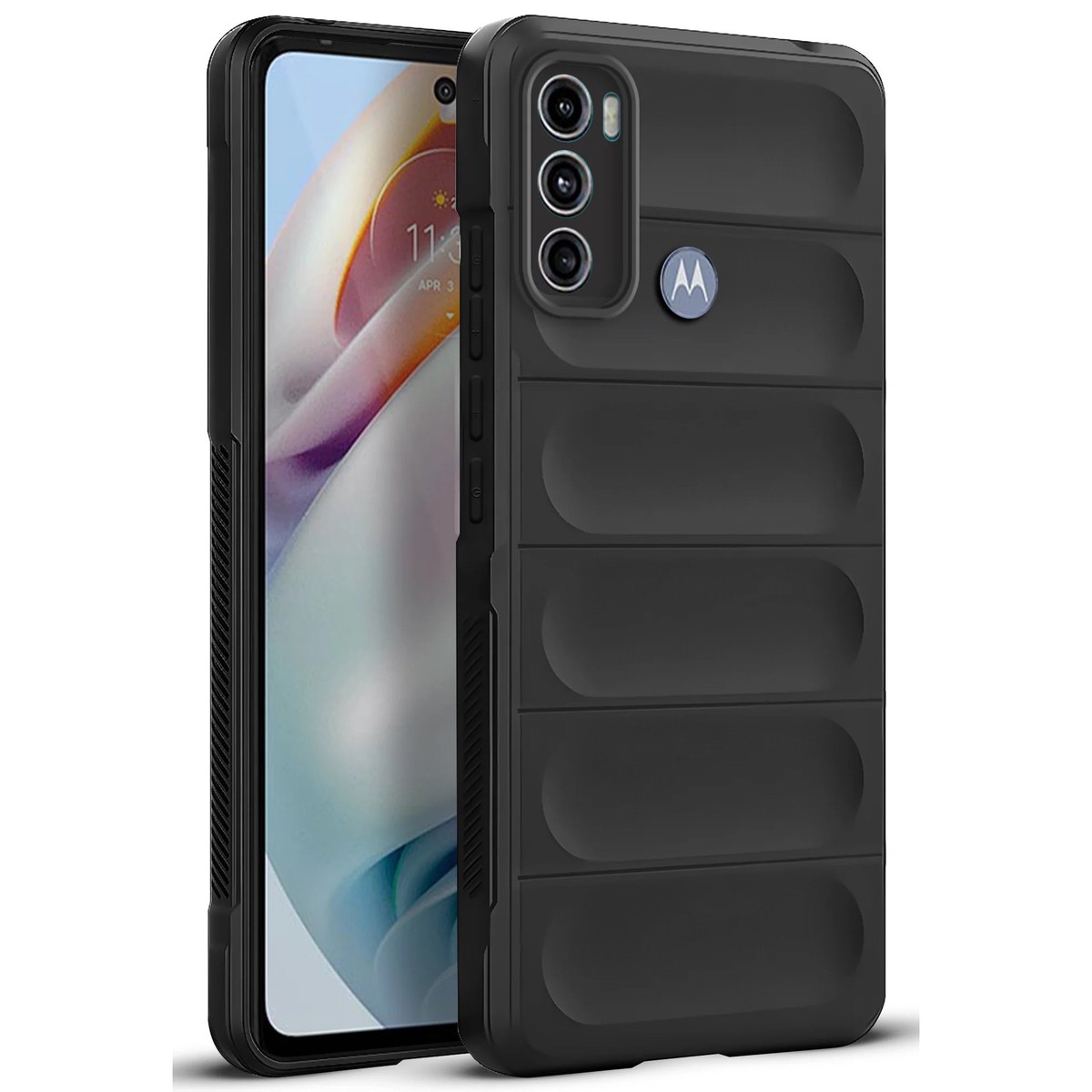 Soft Silicone Comfort Grip Back Cover Case For Motorola Moto G60