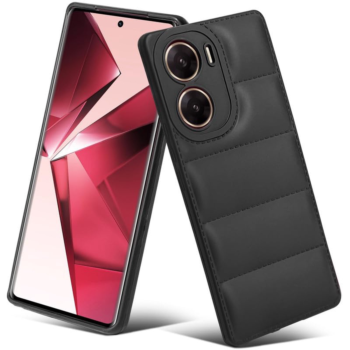 Puffer Pattern Back Cover Case for Vivo V29e 5G