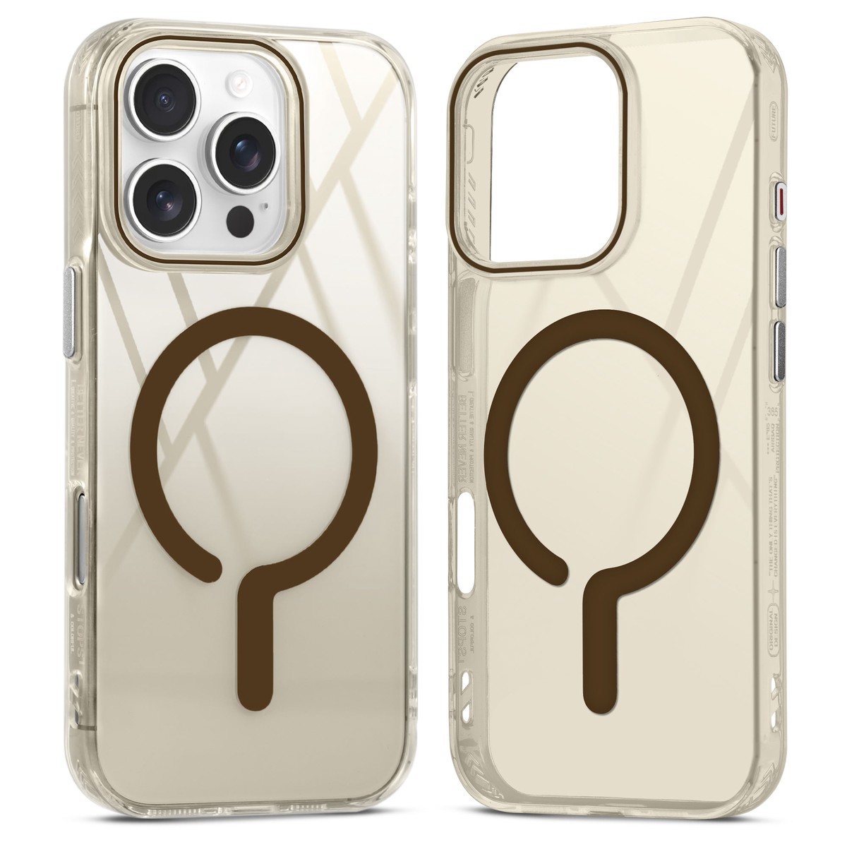 360 Airbag Protection Jelly Transparent Wireless Charging Support Compatible Back Case For Apple iphone 16 Pro Max with Metal Finish Buttons