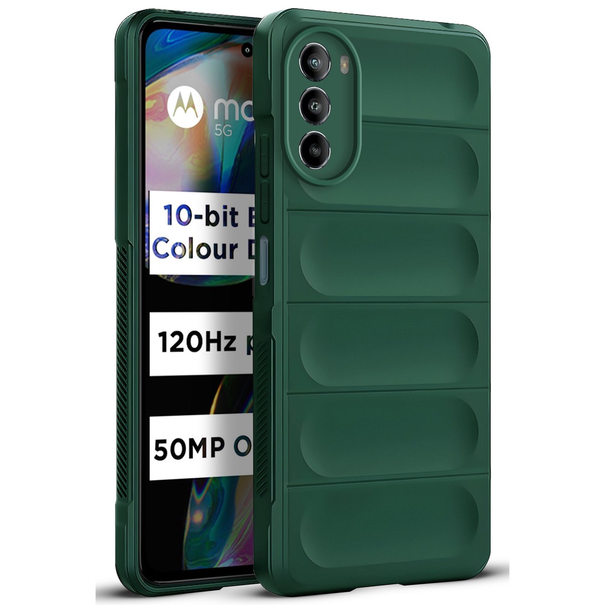 Soft Silicone Comfort Grip Back Cover Case For Motorola Moto G52 5G
