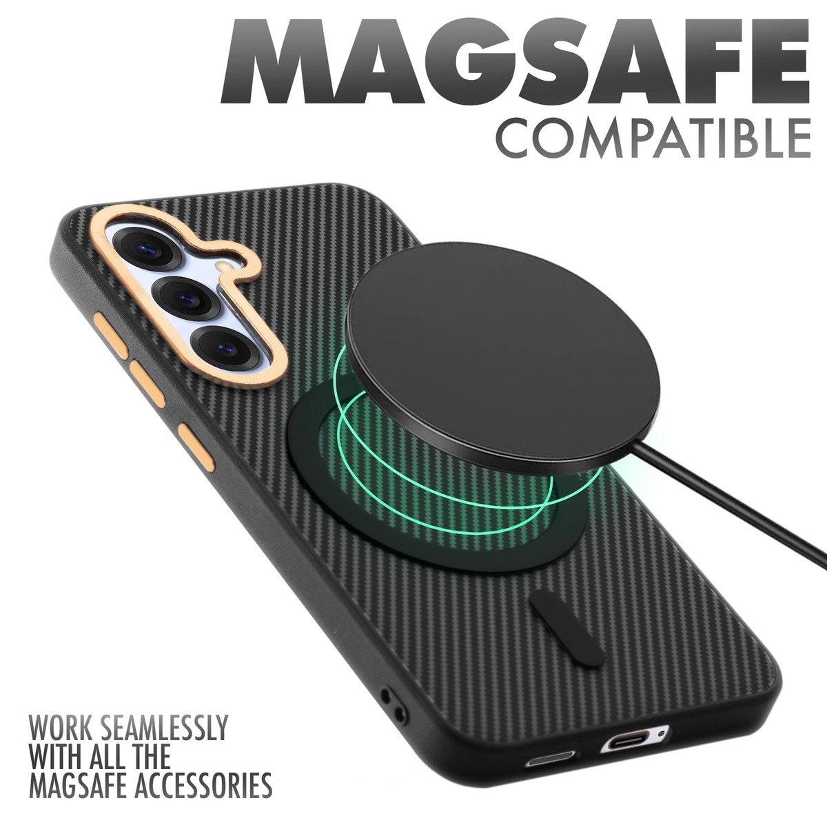 Wireless Charging Support Ready Checks Printed Back Case For Samsung S24 5G with Enhanced Grip