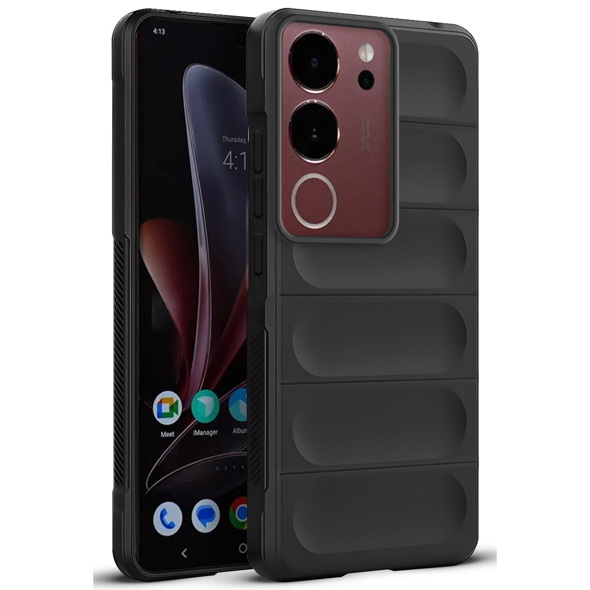 Soft Silicone Comfort Grip Back Cover Case For Vivo V29 5G