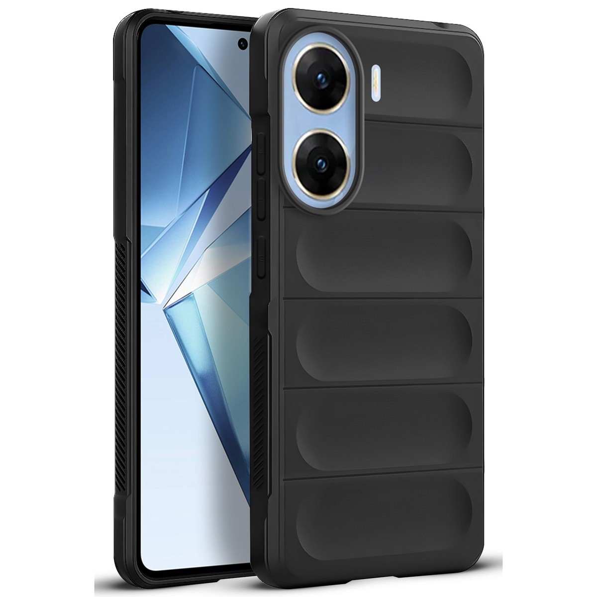 Soft Silicone Comfort Grip Back Cover Case For Vivo V29e 5G
