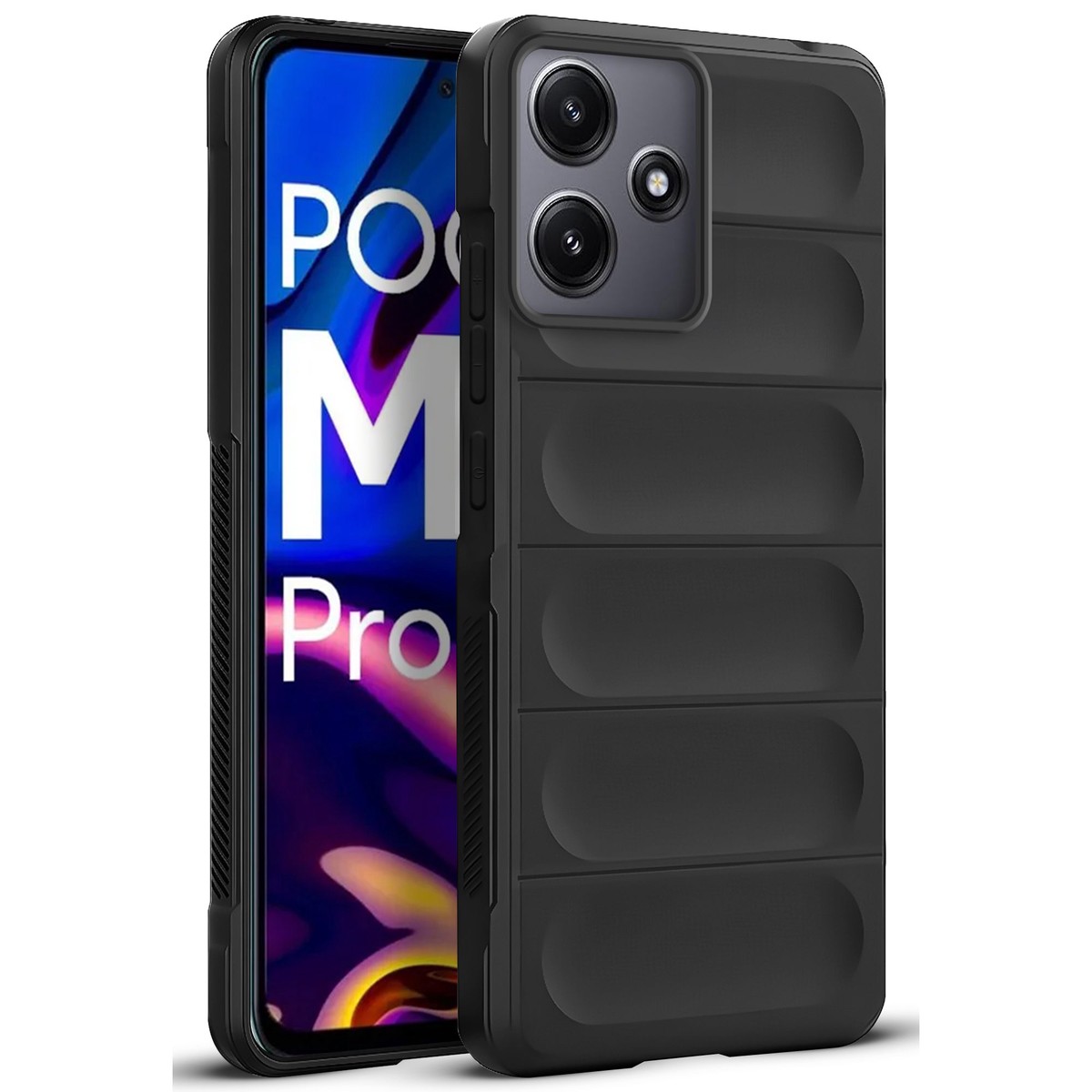 Soft Silicone Comfort Grip Back Cover Case For Poco M6 Pro 5G