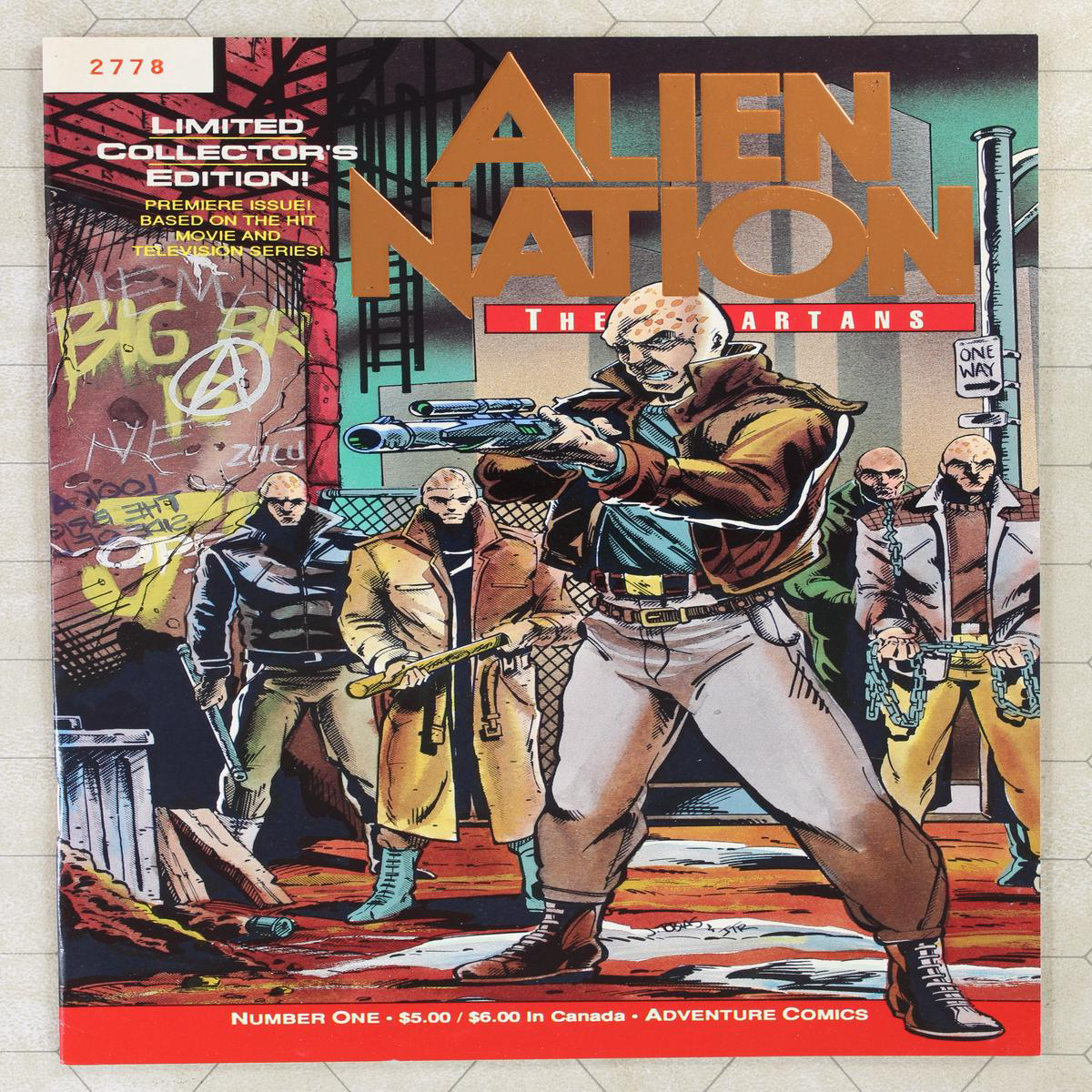 ALIEN NATION 8211 the SPARTANS 1 (1990) Adventure Publications Comics 8211 Foil numbered variant