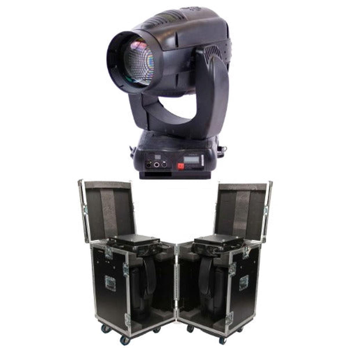 TEST PACKAGE - VARI-LITE (2x) VL3500 WASH FX with Roadcase C2VL3500W Used Package