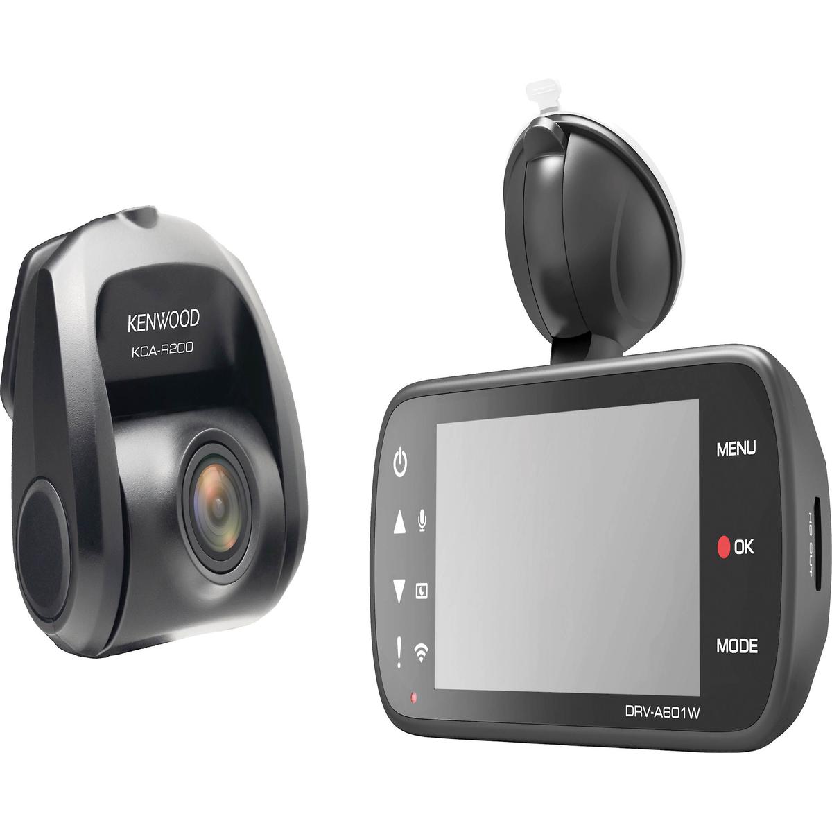 Kenwood DRVA601WDP 4K Ultra HD Dash Cam with 3 display Wi-Fi and GPS and Rear-View Cam