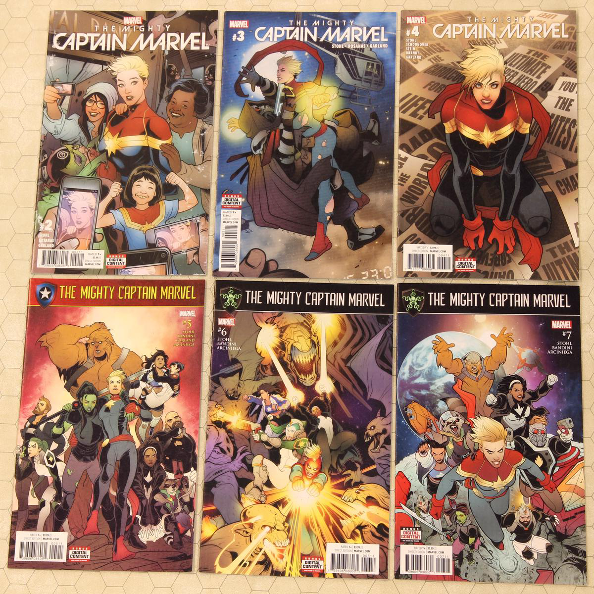 MIGHTY CAPTAIN MARVEL 2 8211 7 (2017) Set (Marvel Comics lot)